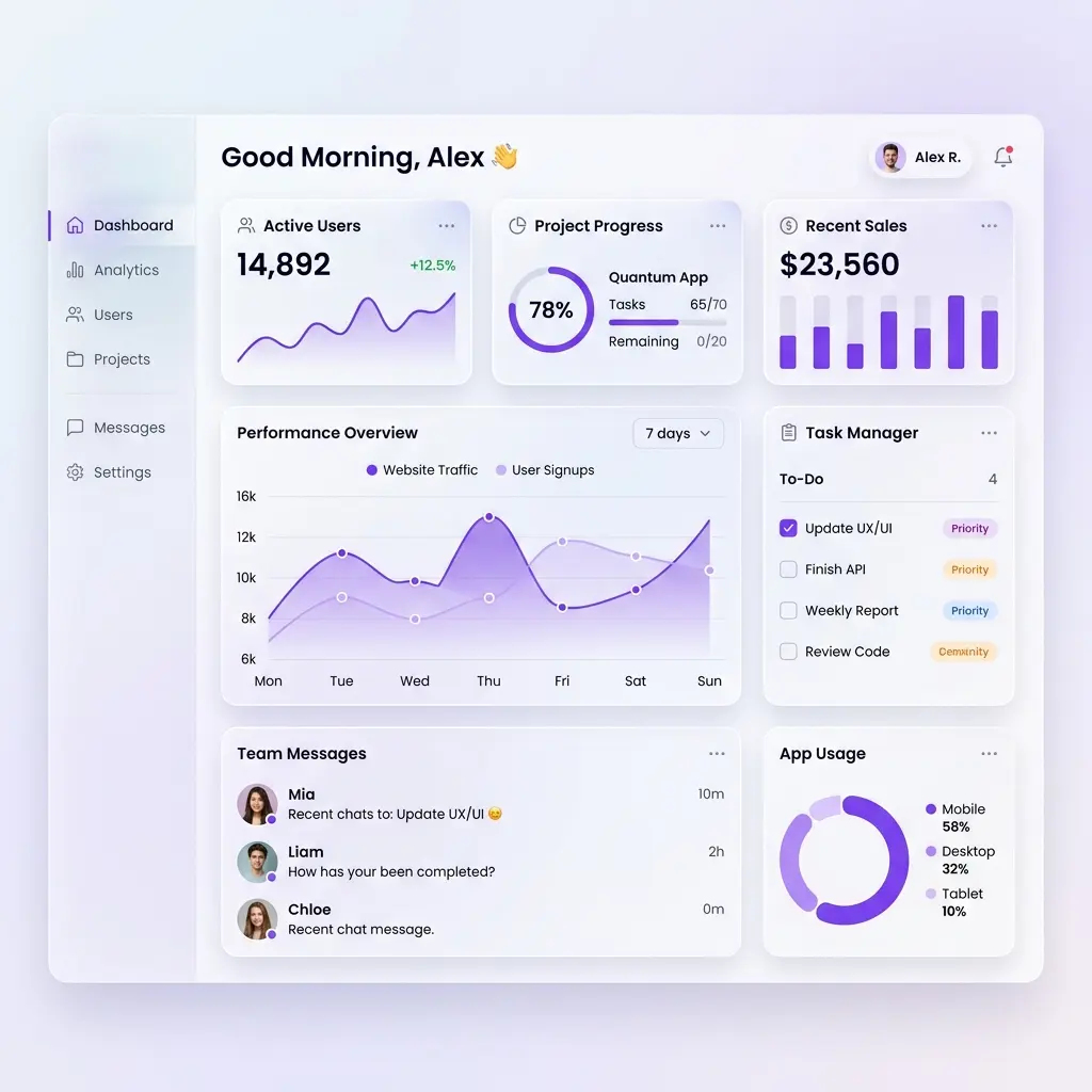 Modular Dashboard UI